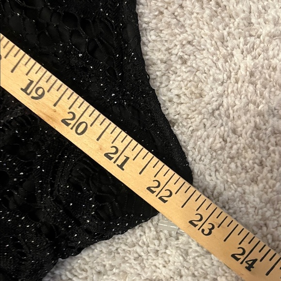 Torrid Black Glitter Mini Lace Skater Halter Dress Size 22 Plus Size - Picture 11 of 17